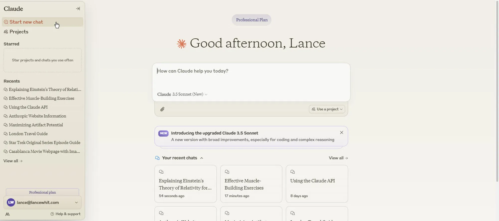 Claude desktop app with project instructions and reference documentation in context